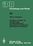 Beitrag zur Analyse der Auswirkungen der Mikroelektronik: Dargestellt am Beispiel der Büromaschinen-Industrie (IPA-IAO - Forschung und Praxis) (German Edition)