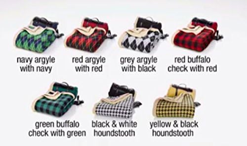 Jeffrey Banks Set of 2 Sherpa &amp; Fleece Throws - Green Buffalo Check with Green