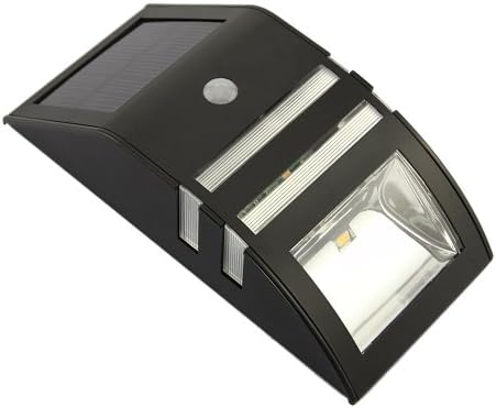 TabStore Wireless LED Solar Powerd Security Motion Sensor Light, Wall/Garden Lamp Light (White Light) Black