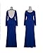 L'ALYSSE Women's Slim Fit Long Sleeve Scoop Neck Casual Backless Dresses