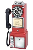 1950's Pay Phone 18.25hx9w Red