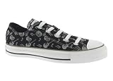 Converse Chuck Taylor All Star Canvas Low Top Youth Stretch Rock On Music/Skulls Black/White 203313F