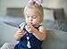 Bow Pacifier Clip Girl, BPA Free Silicone Teether, 2 Pack (Pink/Navy/Mint/Turquoise)