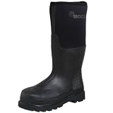 Bogs Mens Rancher Steel Toe Black 7-14 Boot 