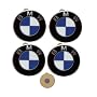 BMW Genuine Wheel Center Cap Emblems Decals Stickers 58mm