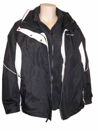 Womens Plus Size Columbia 3in1 Bugaboo Parka, Jacket, Black/white 3x (3X, Black/white)