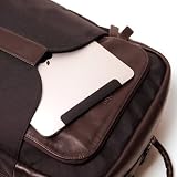 miim 14/15 Inch Backpack (Black/Trim Brown Leather) SAMSUNG Series 3 Laptop Bag Gift Pouch Fast Shipping
