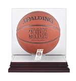 Portland Trail Blazers Mahogany Logo Basketball Display Case and Mirror Back