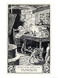 An Apprentice in Silesia Angrily Cuts off the Paw of an Intruding Cat Art Giclee Poster Print by H.m. Brock, 18x24