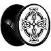 00 Gauge Black Acrylic Black and White Celtic title=