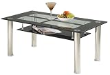 Vegas 2 Shelf Coffee Table with Black and Clear Glass 41TETTEIYUL. SL160