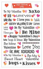 Valentine Love Card Captions Scrapbook Stickers 
