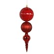 Large Red Commercial Calabash Shatterproof Finial Christmas Ornament 12"