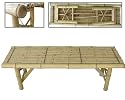 New Tiki Bamboo Bench Tropical Coffee Table Patio Bar Bench