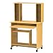 Computer Cart with Hutch - Beech