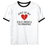 T-Shirt Ringer White  Half Of My St. Vincent & The Grenadines  Country