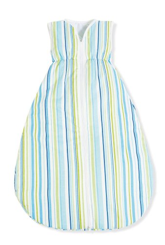 Pinolino 76585-2W130 - Winter-Kugelschlafsack, 130 cm, Streifen blau/gr&uuml;n