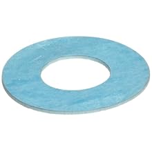 Aramid/Buna-N Flange Gasket, Ring, Blue, Fits Class 150 Flange
