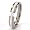 New 4mm Titanium Tension Set Ring w/ Silver Inlay, White Sapphire Bands, Free Sizing 4.5-11