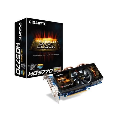 Gigabyte HD 5770-1 GB DDR5 128B PCIE2.1 2DVI HDCP HDMI DP Video Card GV-R577SO-1GD - Retail