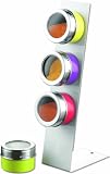 Esmeyer 290-083 Gew�rzregal Multi mit Edelstahl-St�nder 4-farbig, 4-teilig