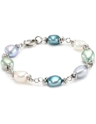 Honora "Halo" Freshwater Cultured Pearl Link Bracelet, 7.5"