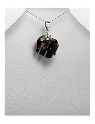 Elephant Coconut Wood Pendant Necklace In 92.5 Sterling Silver