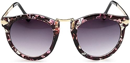 Accmart(TM) Vintage Retro Arrow Style Black Metal Frame Round Eyewear Sunglasses with Glasses Case
