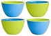 Zak Designs Ocean Blue and Kiwi 4-Piece Mini Bowl Set