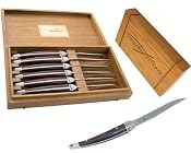 Original Domanie Laguiole Steakmesser 6 St�ck in Bambus Kiste: Amazon.de: K&uuml;che & Haushalt