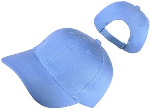 2 Pack of The Best Adjustable velcro Hat - GOLD and SKY BLUE