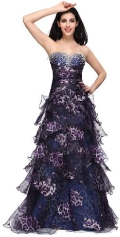 Joydress Women's Wave Princess Sweetheart Floor-length Dress Dark Navy US10