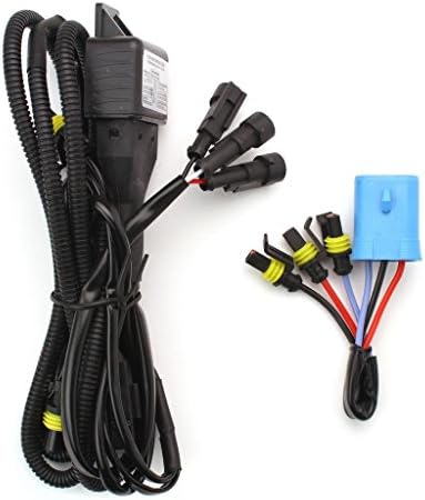 9007 (9004) Bi-Xenon (High/Low) HID Xenon Conversion Replacement Wiring Harness - Configurable for 9007 or 9004 HID Kits