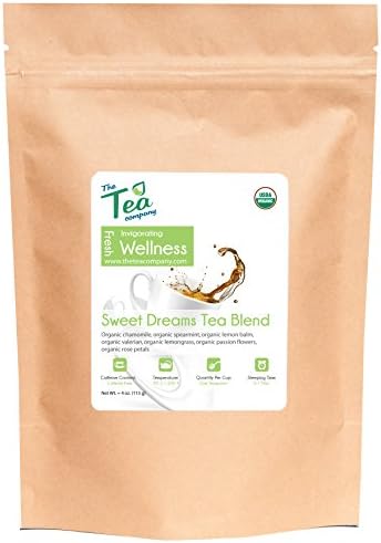 Sweet Dreams Tea Blend by The Tea Company - Loose Leaf Tea - Tisane - Caffeine-Free Herbal Blend - Bulk Leaves 4oz