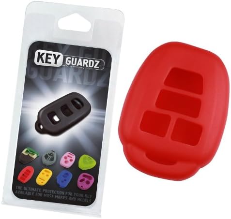 KeyGuardz Red Rubber Keyless Entry Remote Key Fob Skin Cover Protector