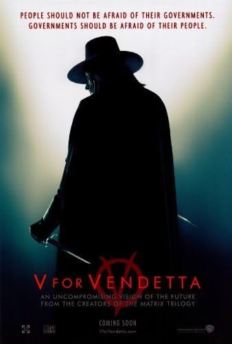 Unframed canvas prit poster V For Vendetta Silhouette Movie 24x36inch(60x90cm)