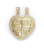 14k Break-Apart Sweetheart Pendant