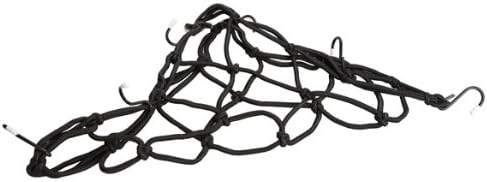 Generic Motorcycle 6 Hooks Hold down Fuel Tank Luggage Net Mesh Web Bungee Black