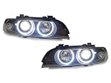 BMW E39 1997-2000 Black Xenon HID Halo LED Headlight