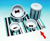 (Rosewood) Multi-Stripe Place Mat For Cats & Dogs