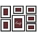Craig Frames 1WB3BK Picture Frame 7-Piece Wall Set, Black Frames, White Display Mats