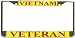 Vietnam Veteran Chrome Metal License Plate Frame Holder