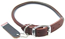 Coastal Pet Circle T Latigo Rolled Leather Dog Collar (24 Inch L x 1 Inch W)