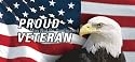 Window Graphic - 30x65 US Flag with Eagle Proud Veteran