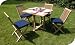 Teak Patio Set with Square Table