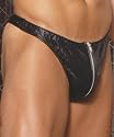 Elegant Moments LEATHER ZIP UP THONG