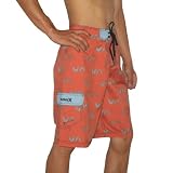 Mens Hurley Skate & Surf Boardshorts Board Shorts - Orange (Size: 32)