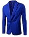 XQS Men's Stylish Solid Color One Button Blazer Jacket Suit
