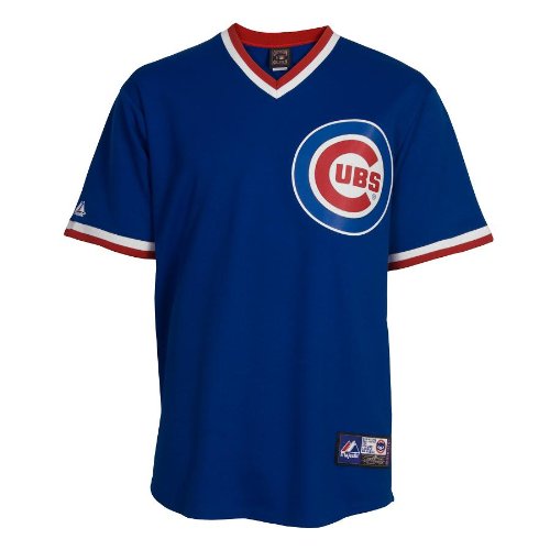 MLB Men's Chicago Cubs Ryne Sandberg Cooperstown Fan Short Sleeve Synthetic Replica Jersey (Royal, X-Large)