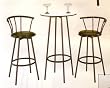BEAUTIFUL 41"H BAR TABLE W. TWO 29"H SWIVEL STOOLS